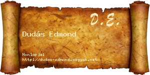 Dudás Edmond névjegykártya