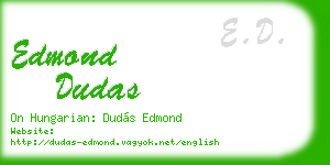 edmond dudas business card