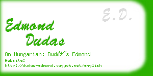 edmond dudas business card